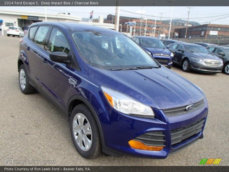 Deep Impact Blue / Charcoal Black 2014 Ford Escape S