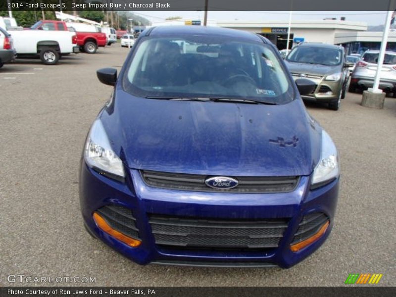 Deep Impact Blue / Charcoal Black 2014 Ford Escape S