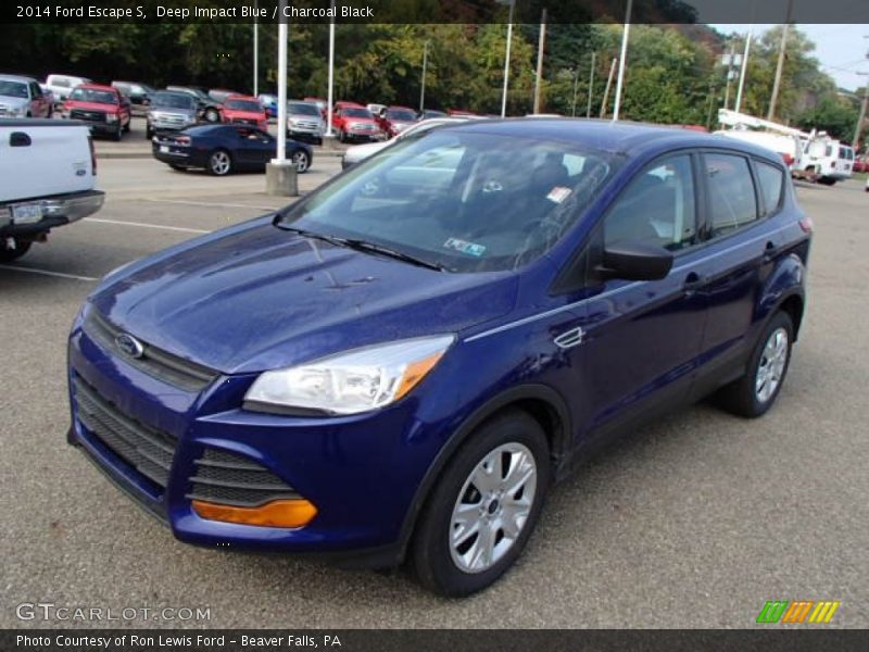 Deep Impact Blue / Charcoal Black 2014 Ford Escape S