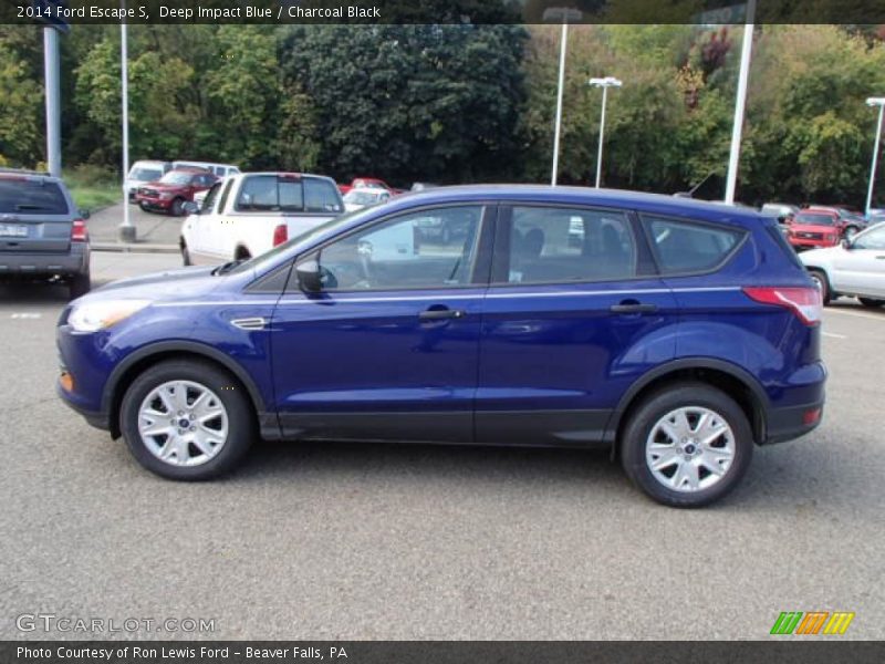 Deep Impact Blue / Charcoal Black 2014 Ford Escape S