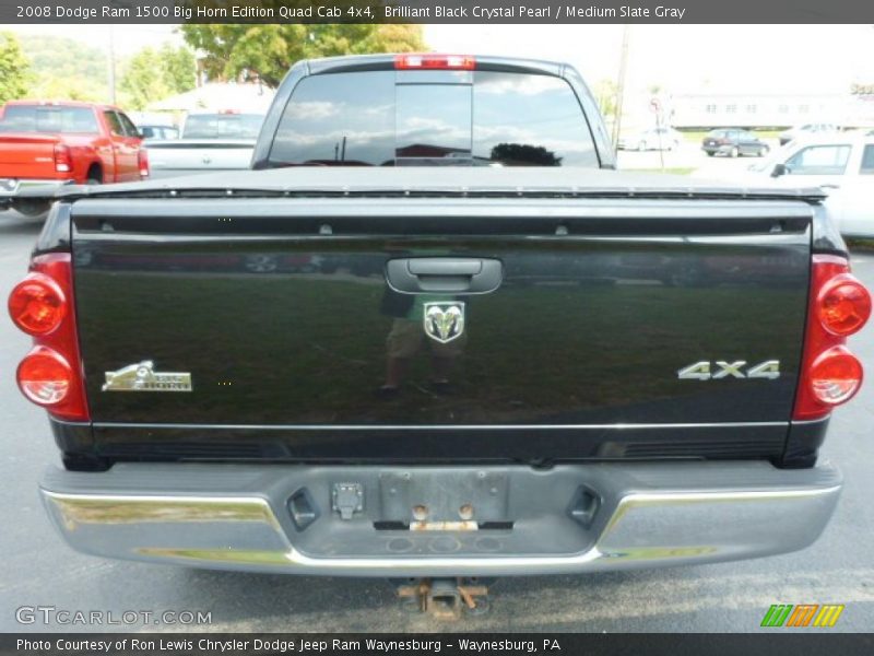 Brilliant Black Crystal Pearl / Medium Slate Gray 2008 Dodge Ram 1500 Big Horn Edition Quad Cab 4x4