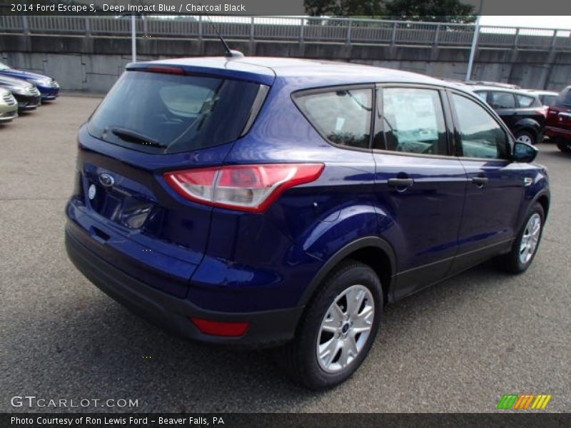 Deep Impact Blue / Charcoal Black 2014 Ford Escape S