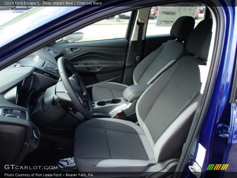 Deep Impact Blue / Charcoal Black 2014 Ford Escape S