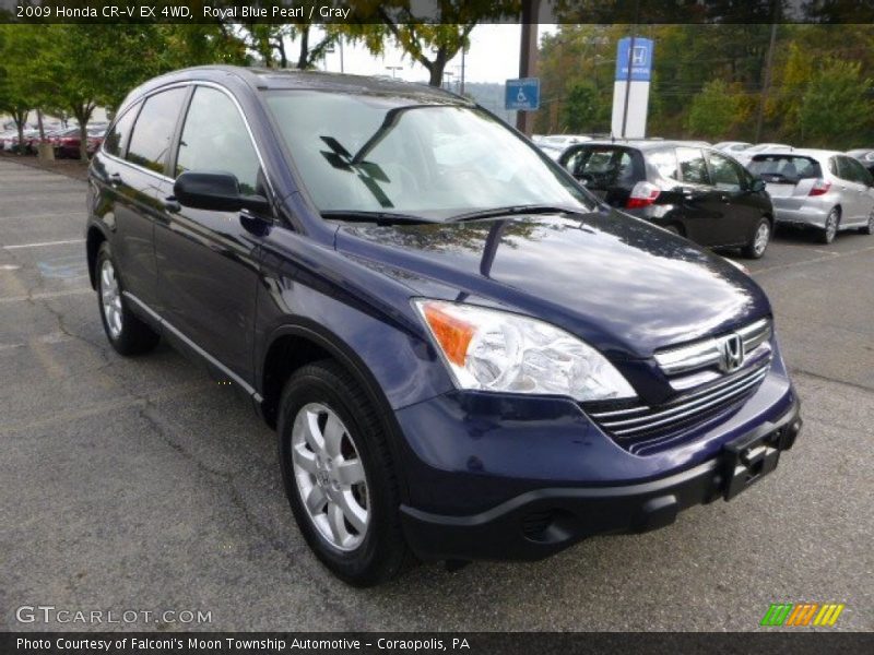 Royal Blue Pearl / Gray 2009 Honda CR-V EX 4WD