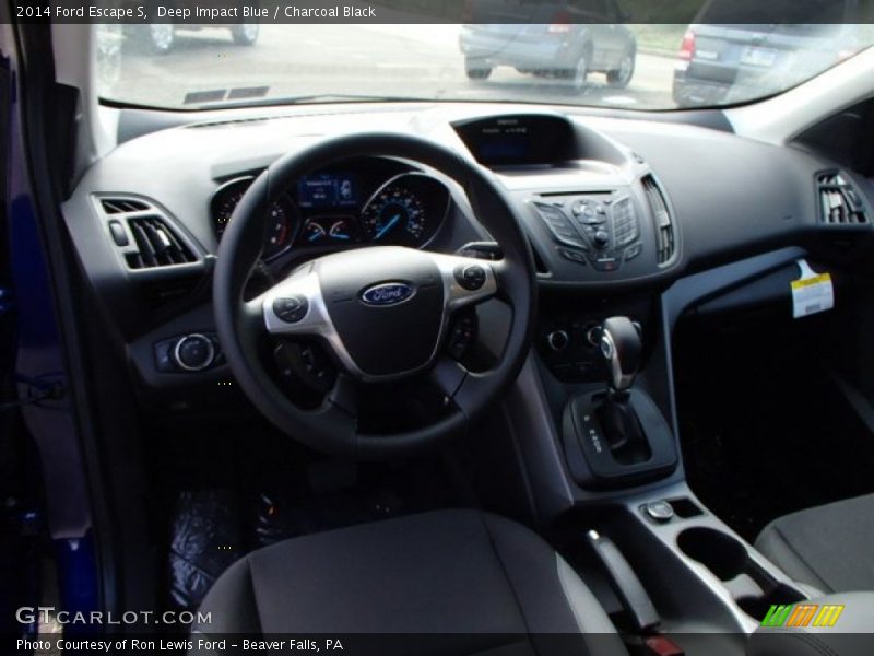 Deep Impact Blue / Charcoal Black 2014 Ford Escape S