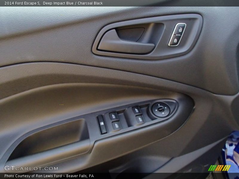 Deep Impact Blue / Charcoal Black 2014 Ford Escape S