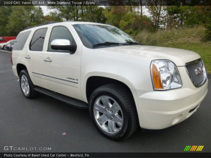 White Diamond Tricoat / Ebony 2009 GMC Yukon SLT 4x4