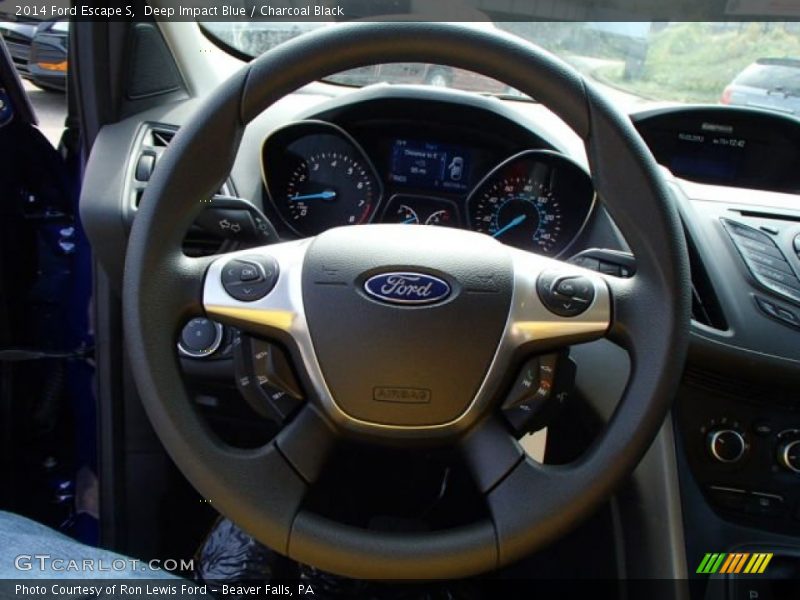 Deep Impact Blue / Charcoal Black 2014 Ford Escape S