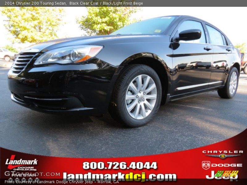 Black Clear Coat / Black/Light Frost Beige 2014 Chrysler 200 Touring Sedan