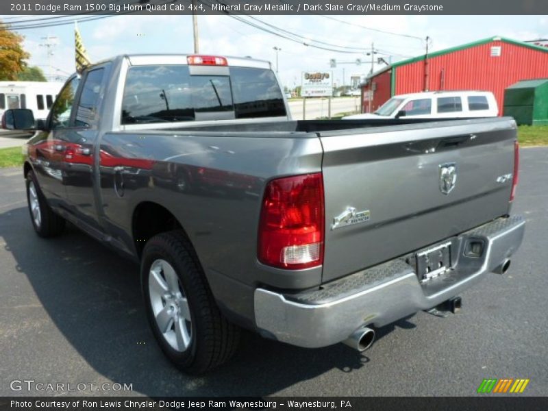 Mineral Gray Metallic / Dark Slate Gray/Medium Graystone 2011 Dodge Ram 1500 Big Horn Quad Cab 4x4