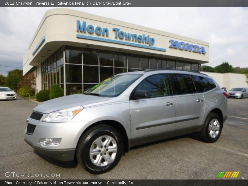Silver Ice Metallic / Dark Gray/Light Gray 2012 Chevrolet Traverse LS