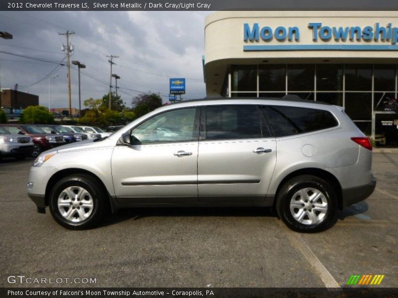 Silver Ice Metallic / Dark Gray/Light Gray 2012 Chevrolet Traverse LS
