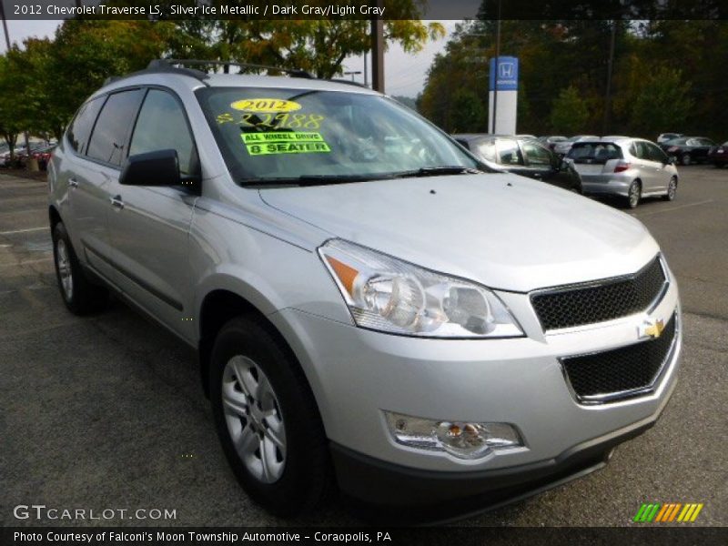 Silver Ice Metallic / Dark Gray/Light Gray 2012 Chevrolet Traverse LS