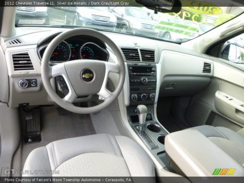 Silver Ice Metallic / Dark Gray/Light Gray 2012 Chevrolet Traverse LS