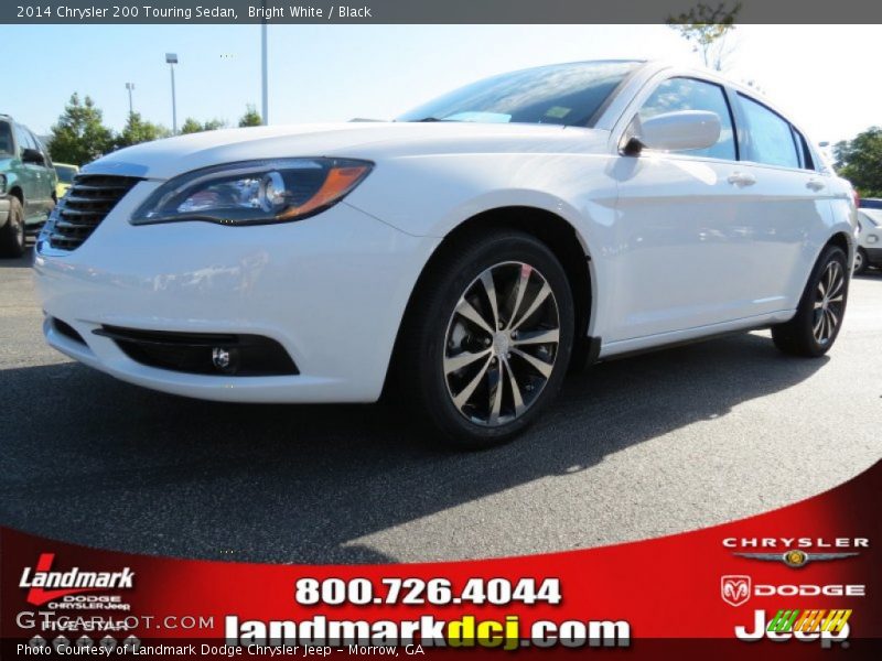 Bright White / Black 2014 Chrysler 200 Touring Sedan