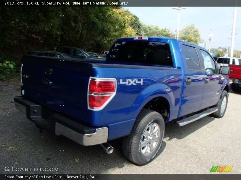 Blue Flame Metallic / Steel Gray 2013 Ford F150 XLT SuperCrew 4x4