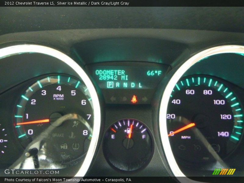 Silver Ice Metallic / Dark Gray/Light Gray 2012 Chevrolet Traverse LS