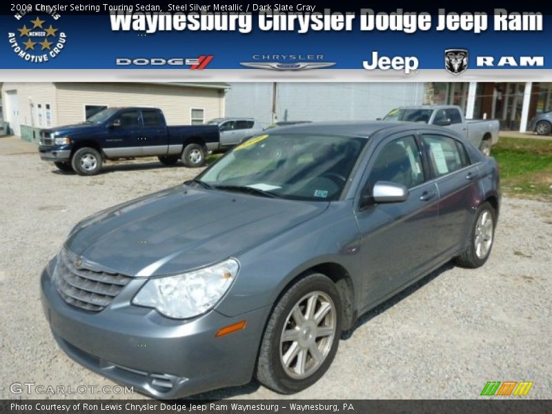 Steel Silver Metallic / Dark Slate Gray 2009 Chrysler Sebring Touring Sedan
