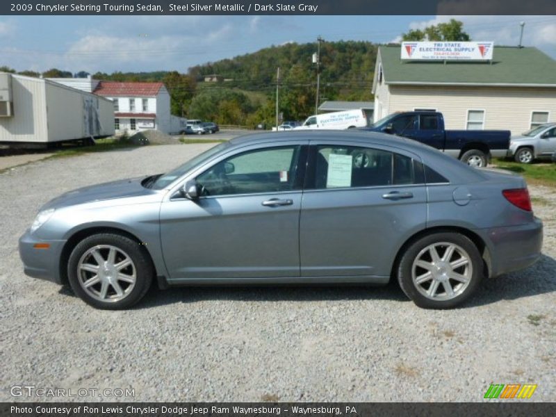 Steel Silver Metallic / Dark Slate Gray 2009 Chrysler Sebring Touring Sedan