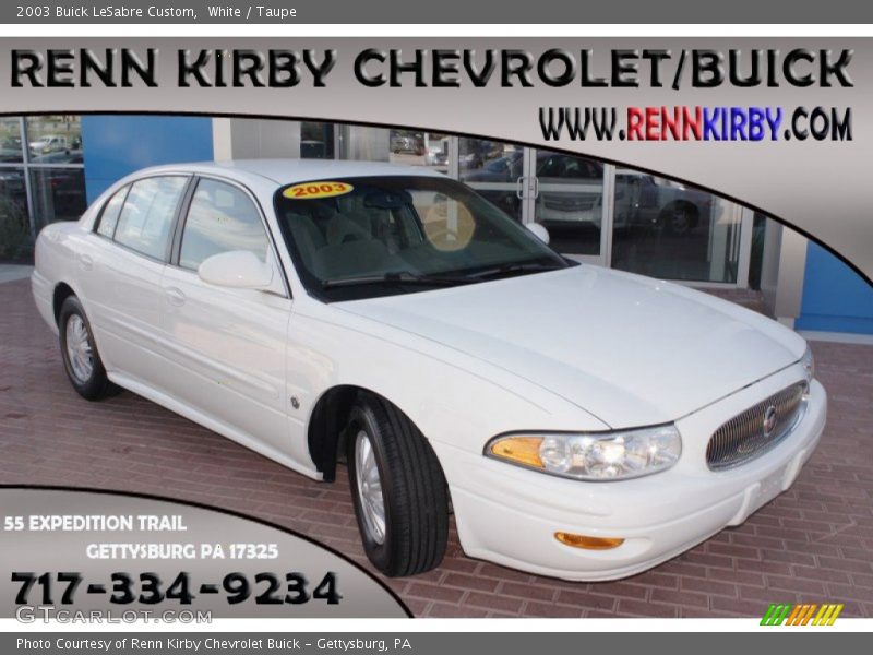 White / Taupe 2003 Buick LeSabre Custom