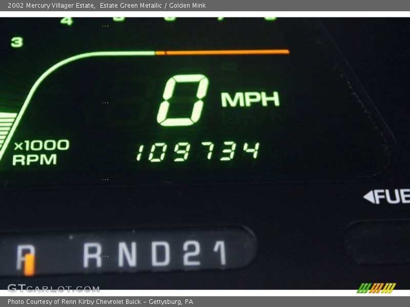 Estate Green Metallic / Golden Mink 2002 Mercury Villager Estate