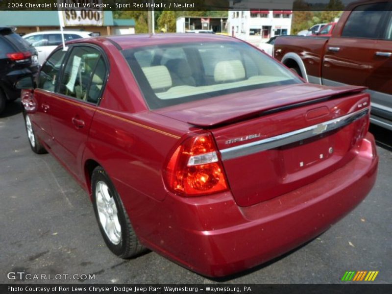 Sport Red Metallic / Neutral 2004 Chevrolet Malibu LT V6 Sedan