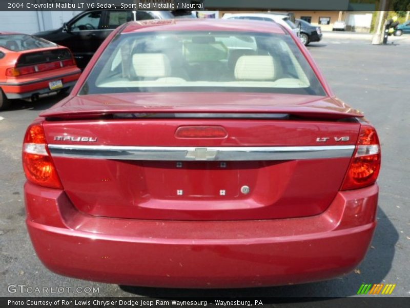 Sport Red Metallic / Neutral 2004 Chevrolet Malibu LT V6 Sedan