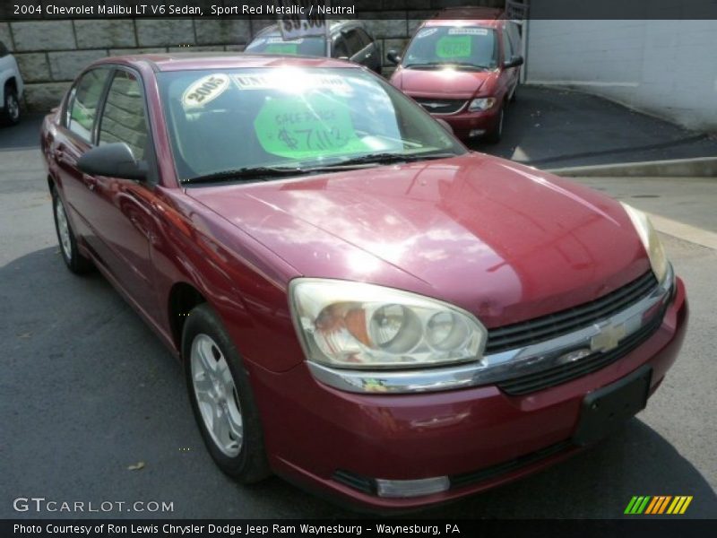 Sport Red Metallic / Neutral 2004 Chevrolet Malibu LT V6 Sedan
