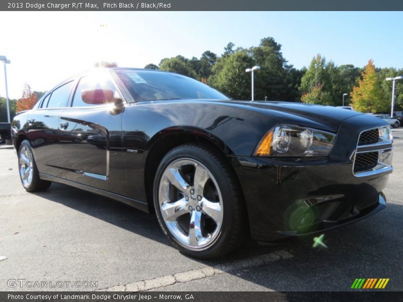 Pitch Black / Black/Red 2013 Dodge Charger R/T Max