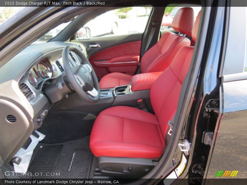 Pitch Black / Black/Red 2013 Dodge Charger R/T Max