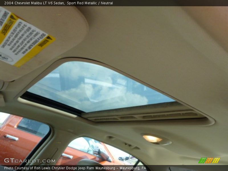 Sport Red Metallic / Neutral 2004 Chevrolet Malibu LT V6 Sedan