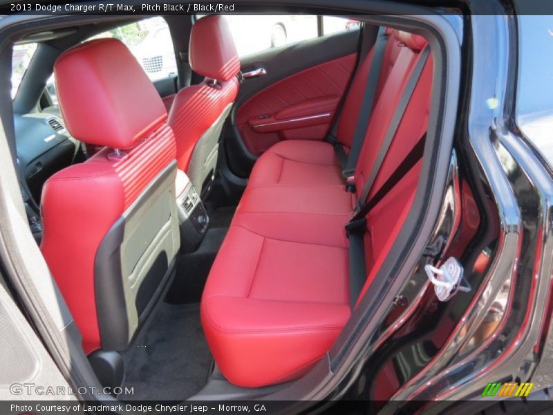 Pitch Black / Black/Red 2013 Dodge Charger R/T Max