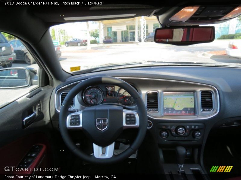 Pitch Black / Black/Red 2013 Dodge Charger R/T Max