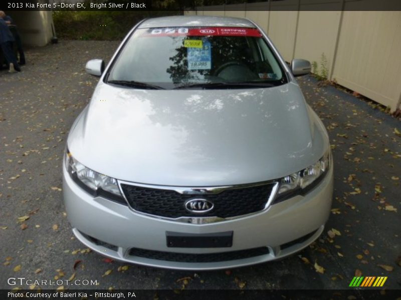 Bright Silver / Black 2013 Kia Forte 5-Door EX