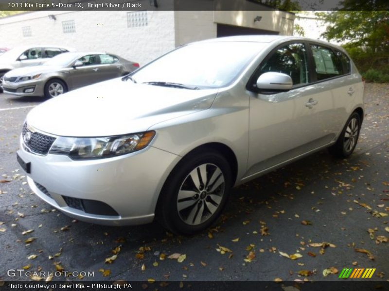 Bright Silver / Black 2013 Kia Forte 5-Door EX