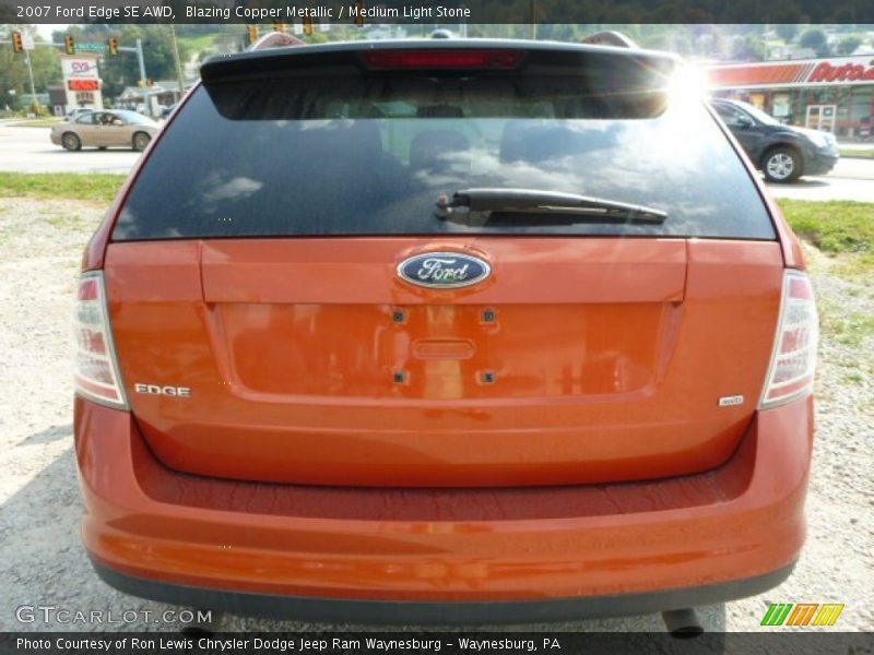 Blazing Copper Metallic / Medium Light Stone 2007 Ford Edge SE AWD