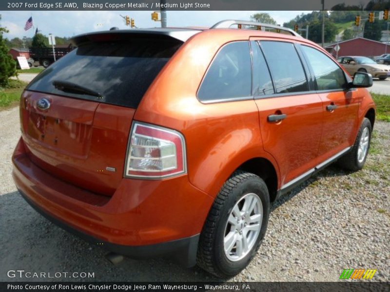 Blazing Copper Metallic / Medium Light Stone 2007 Ford Edge SE AWD