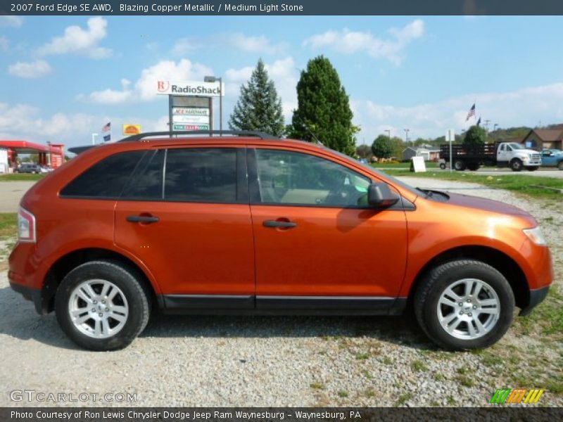 Blazing Copper Metallic / Medium Light Stone 2007 Ford Edge SE AWD