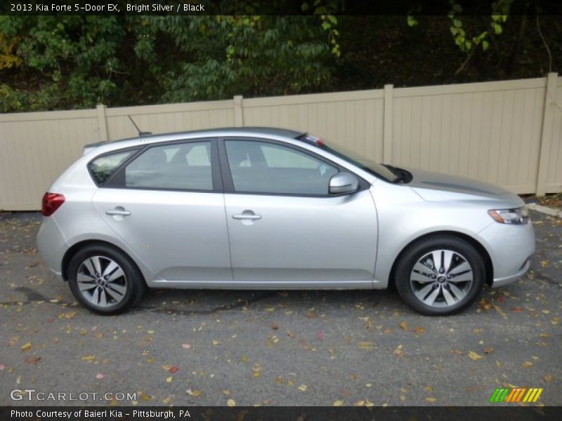 Bright Silver / Black 2013 Kia Forte 5-Door EX