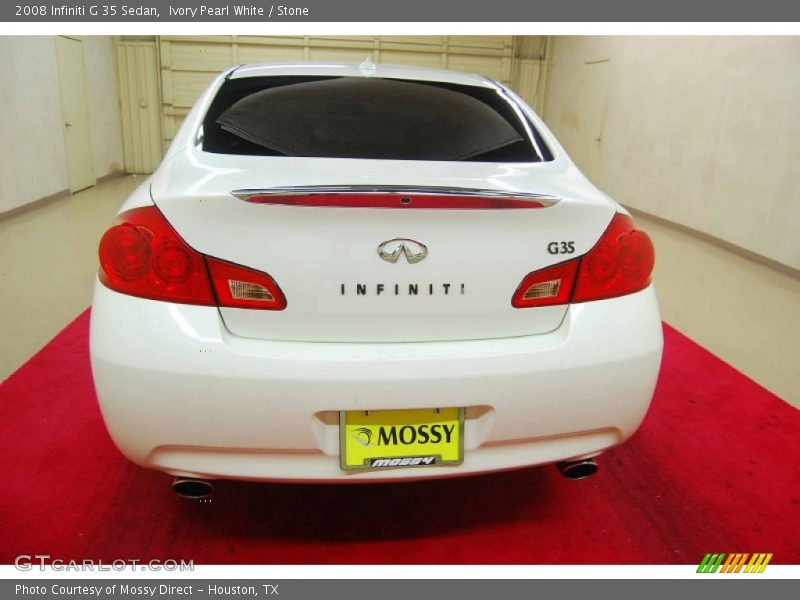 Ivory Pearl White / Stone 2008 Infiniti G 35 Sedan