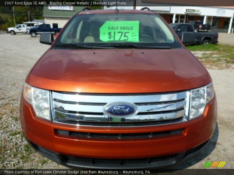 Blazing Copper Metallic / Medium Light Stone 2007 Ford Edge SE AWD