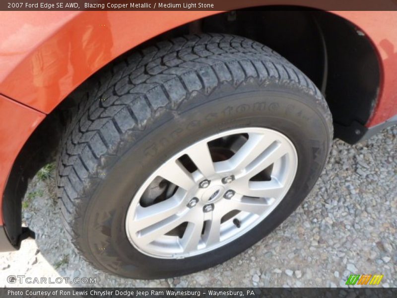 Blazing Copper Metallic / Medium Light Stone 2007 Ford Edge SE AWD
