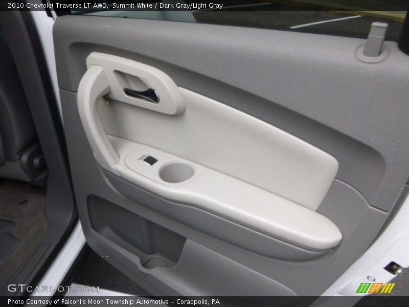 Summit White / Dark Gray/Light Gray 2010 Chevrolet Traverse LT AWD