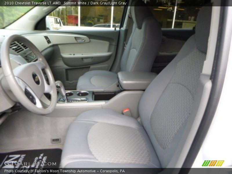 Summit White / Dark Gray/Light Gray 2010 Chevrolet Traverse LT AWD