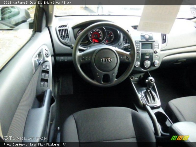 Bright Silver / Black 2013 Kia Forte 5-Door EX