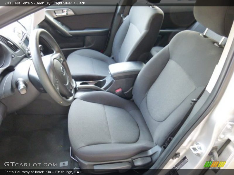 Bright Silver / Black 2013 Kia Forte 5-Door EX
