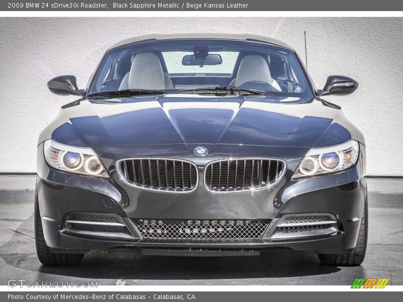 Black Sapphire Metallic / Beige Kansas Leather 2009 BMW Z4 sDrive30i Roadster
