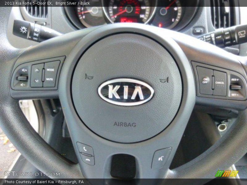 Bright Silver / Black 2013 Kia Forte 5-Door EX