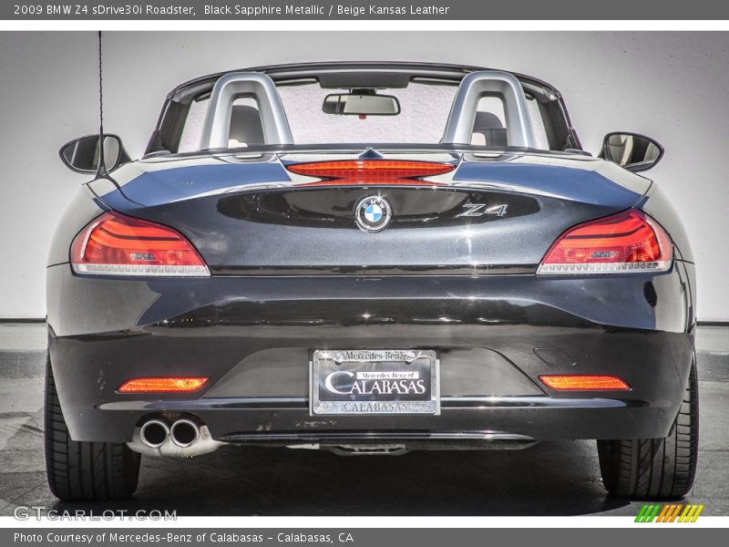Black Sapphire Metallic / Beige Kansas Leather 2009 BMW Z4 sDrive30i Roadster