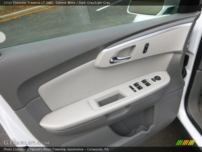 Summit White / Dark Gray/Light Gray 2010 Chevrolet Traverse LT AWD